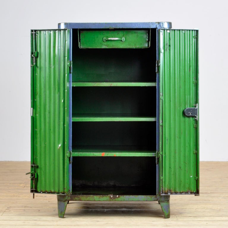 Iron Industrial Cabinet, 1950's In Good Condition In Amsterdam, Noord Holland