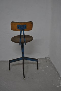 Iron Industrial Chair/Workshop Chair, circa 1970s