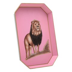 Iron Lion Tray , Les Ottomans hand painted