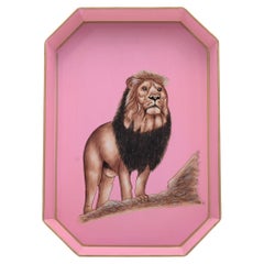 Iron Lion Tray , Les Ottomans hand painted