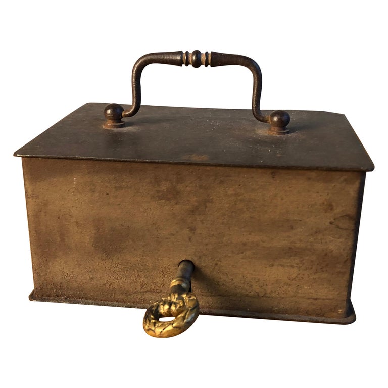 Iron Lock Box, French 19th Century at 1stDibs