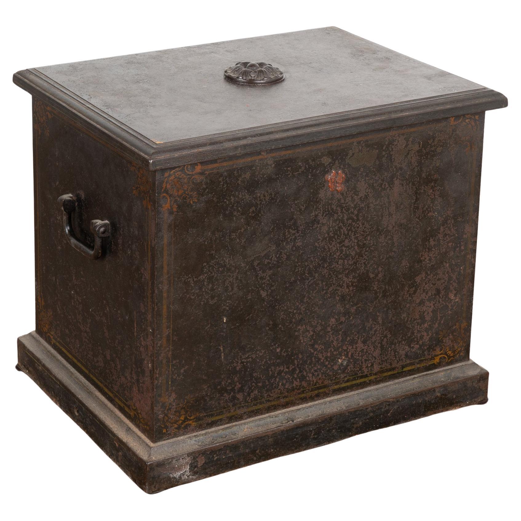 Iron Lock Box Safe Side Table, Denmark circa 1860-80 For Sale