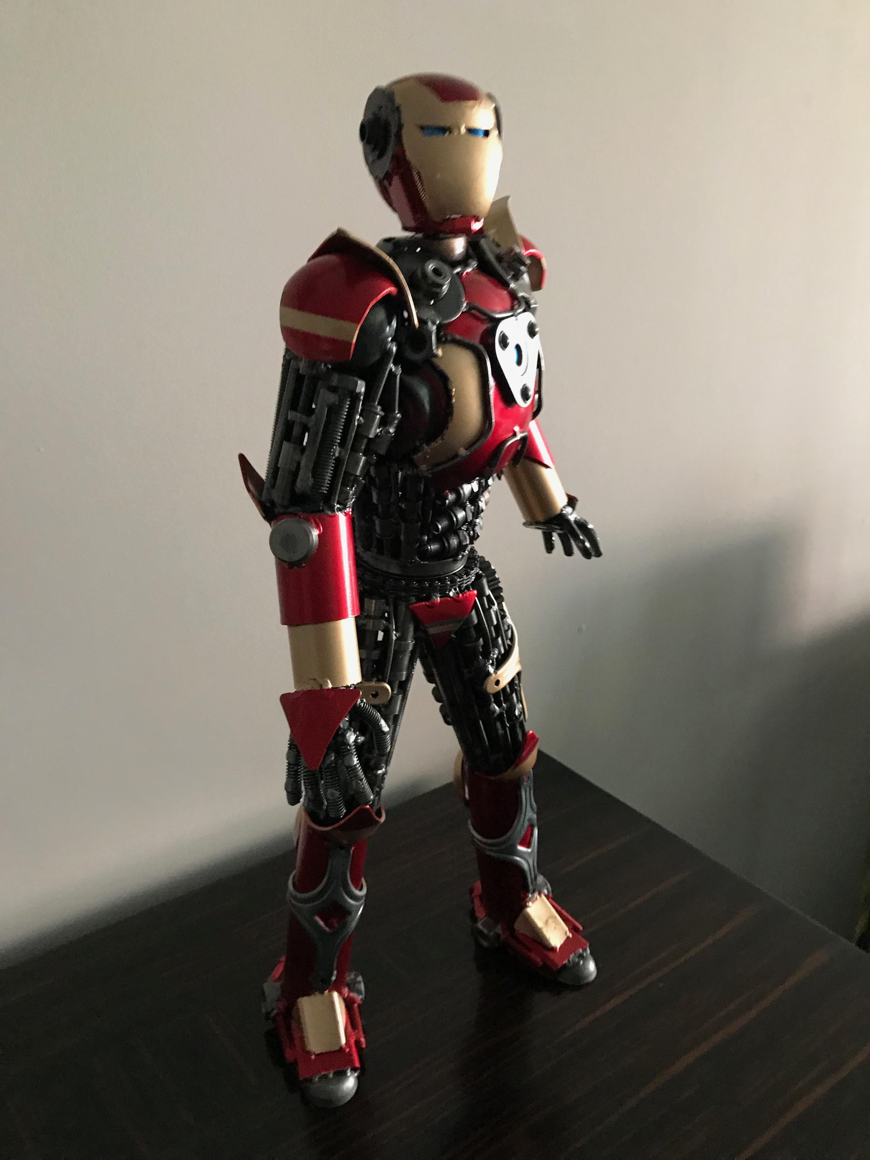 Modern Iron Man Metal Sculpture