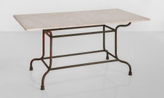 Iron & Marble Table, France, circa 1920
