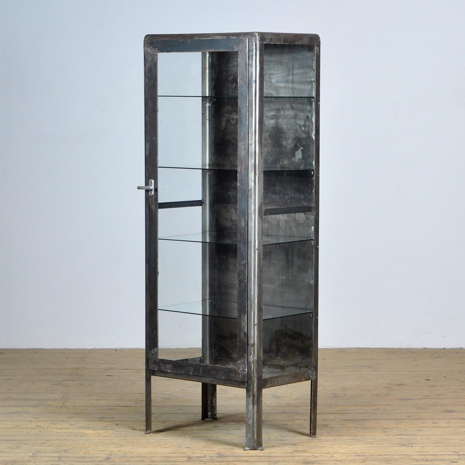 Ukrainian Iron Medical Cabinet From The Ukraine, 1970 For Sale