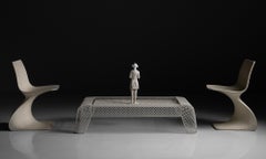 Iron Mesh Outdoor Coffee Table, America, Circa 1960