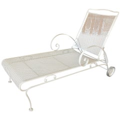 Iron Mesh Outdoor / Patio Chaise Lounge by Woodard