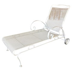 Retro Iron Mesh Outdoor / Patio Chaise Lounge by Woodard