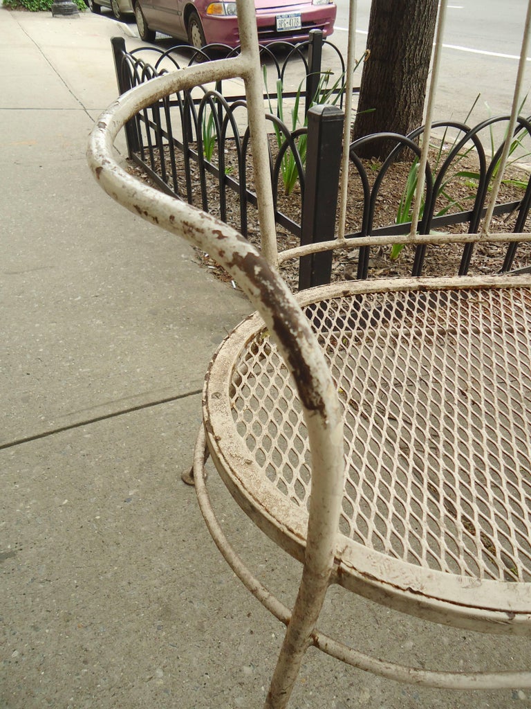 Mid-Century Modern Iron Midcentury Lawn Bench For Sale
