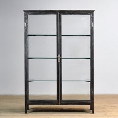 Iron museum display cabinet, circa 1920