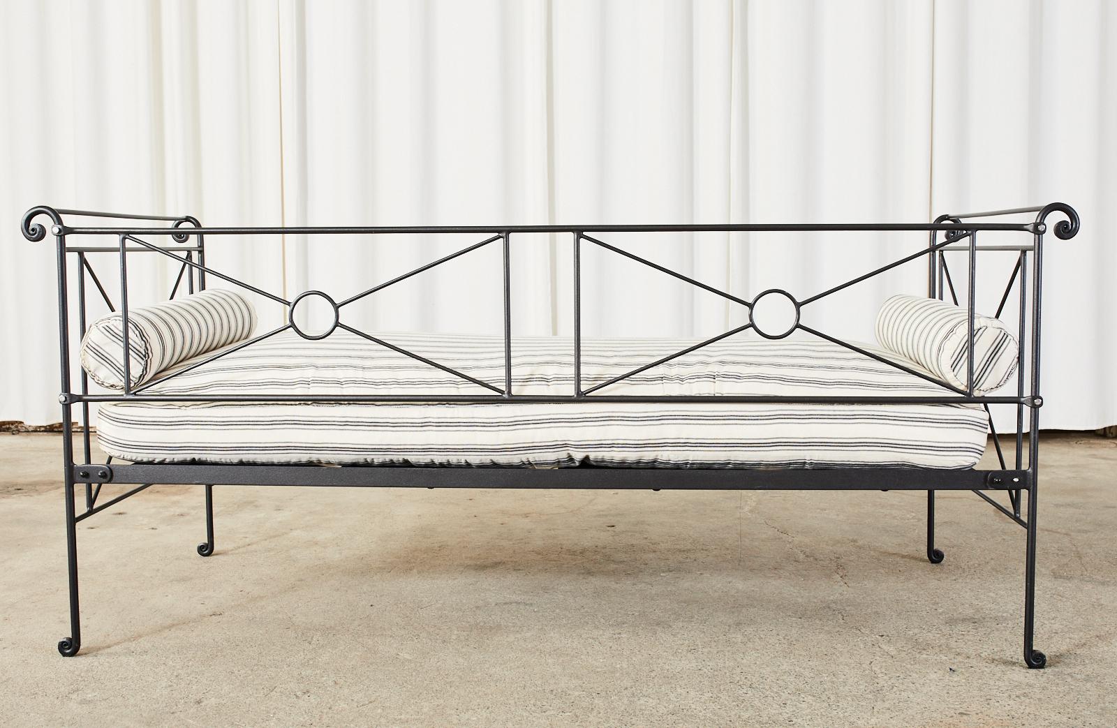 Iron Neoclassical Campaign Style Daybed 5
