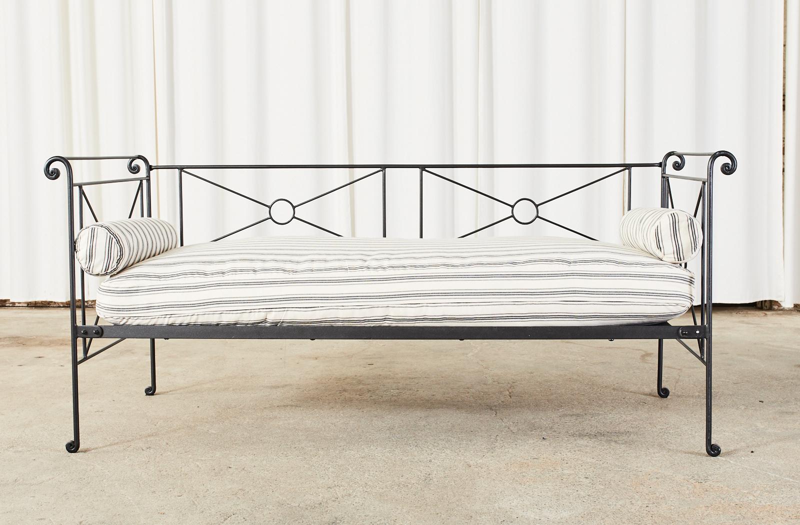 Painted Iron Neoclassical Campaign Style Daybed