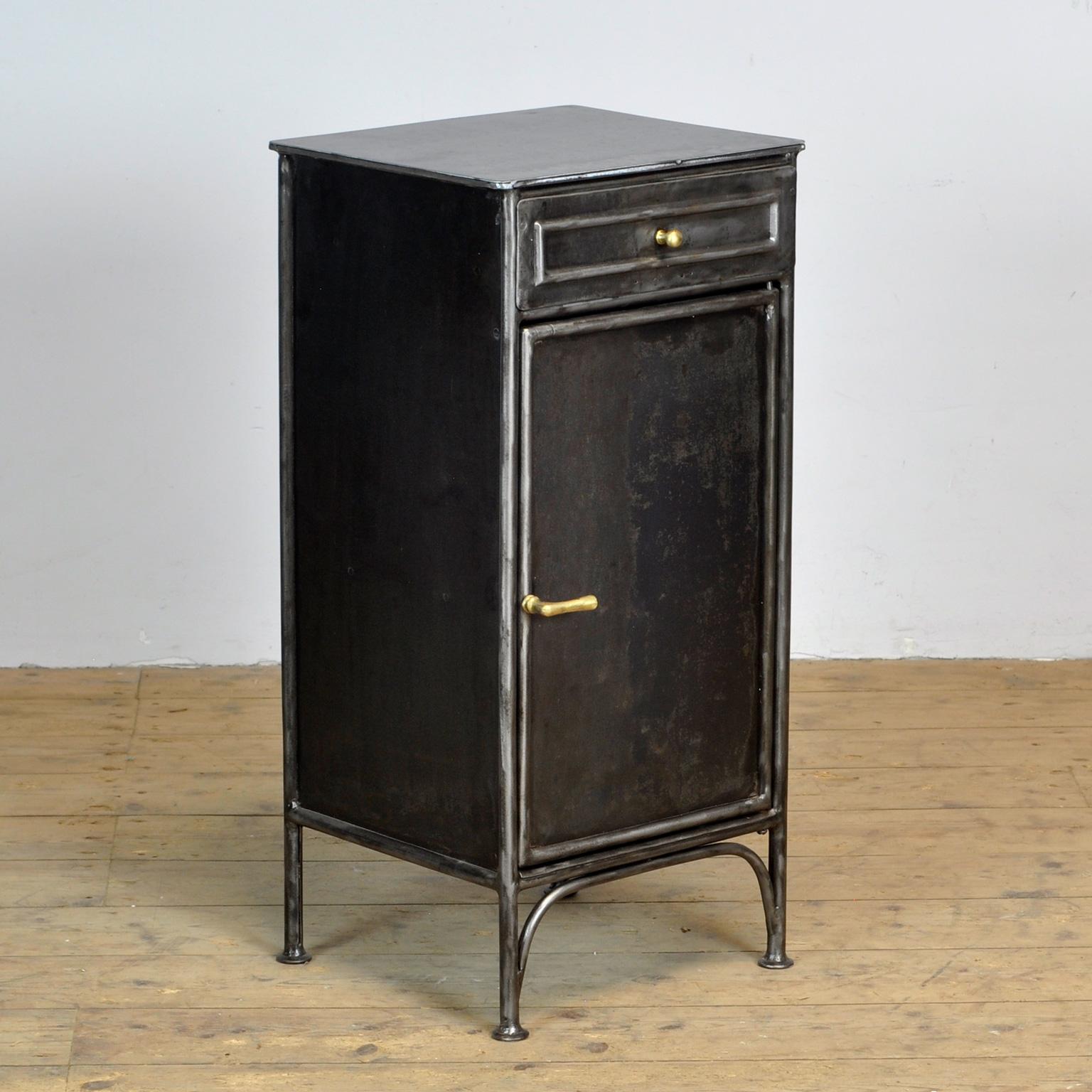 Industrial Iron Nightstand, 1910's For Sale
