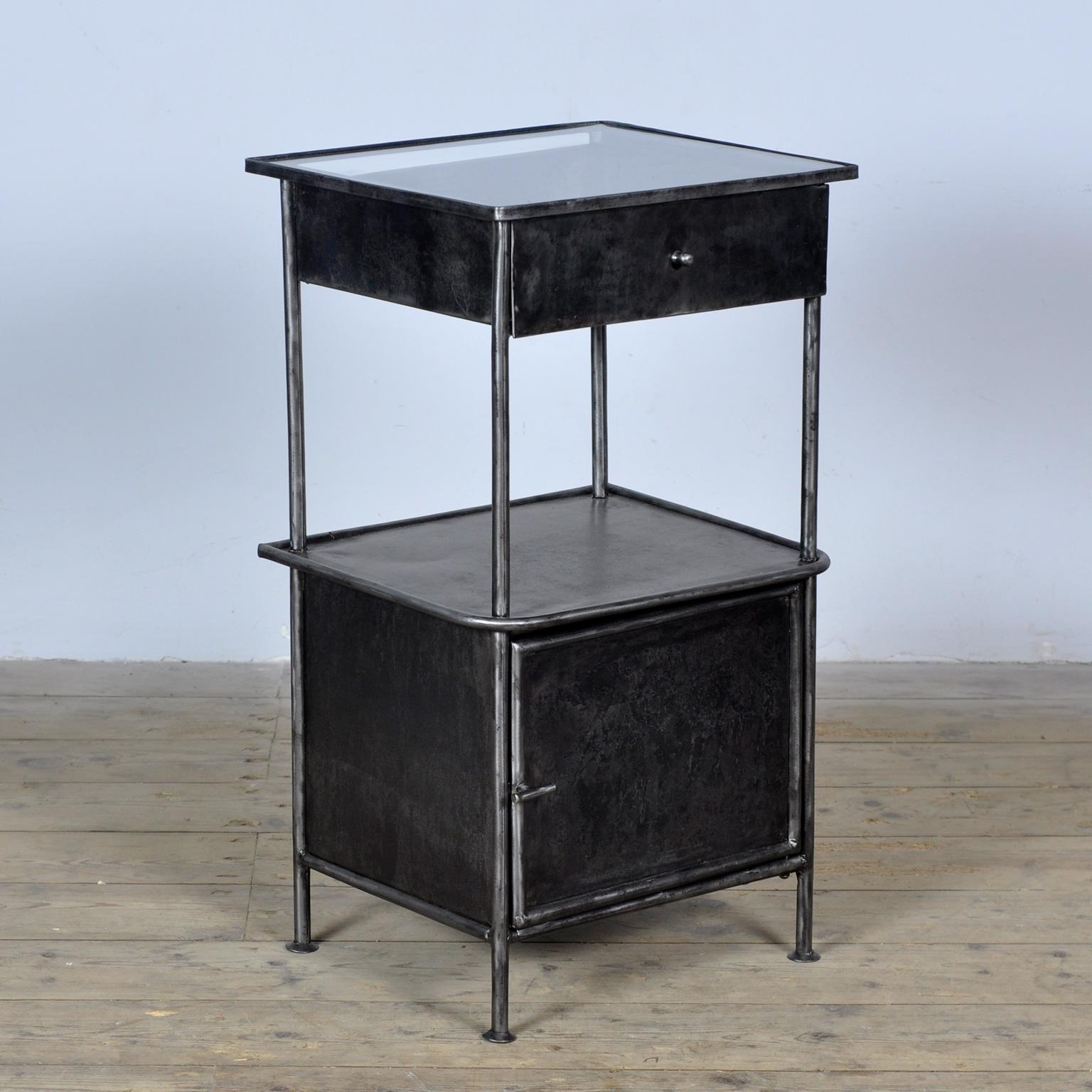 Industrial Iron nightstand, 1910s For Sale