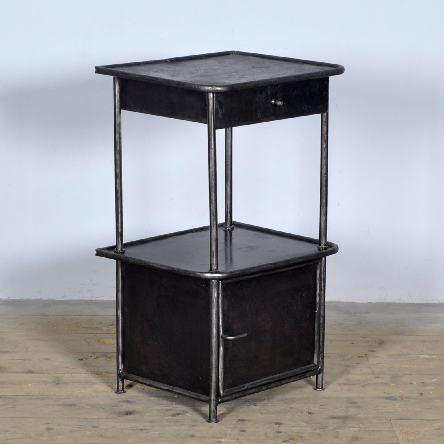 Industrial Iron Nightstand, 1910s