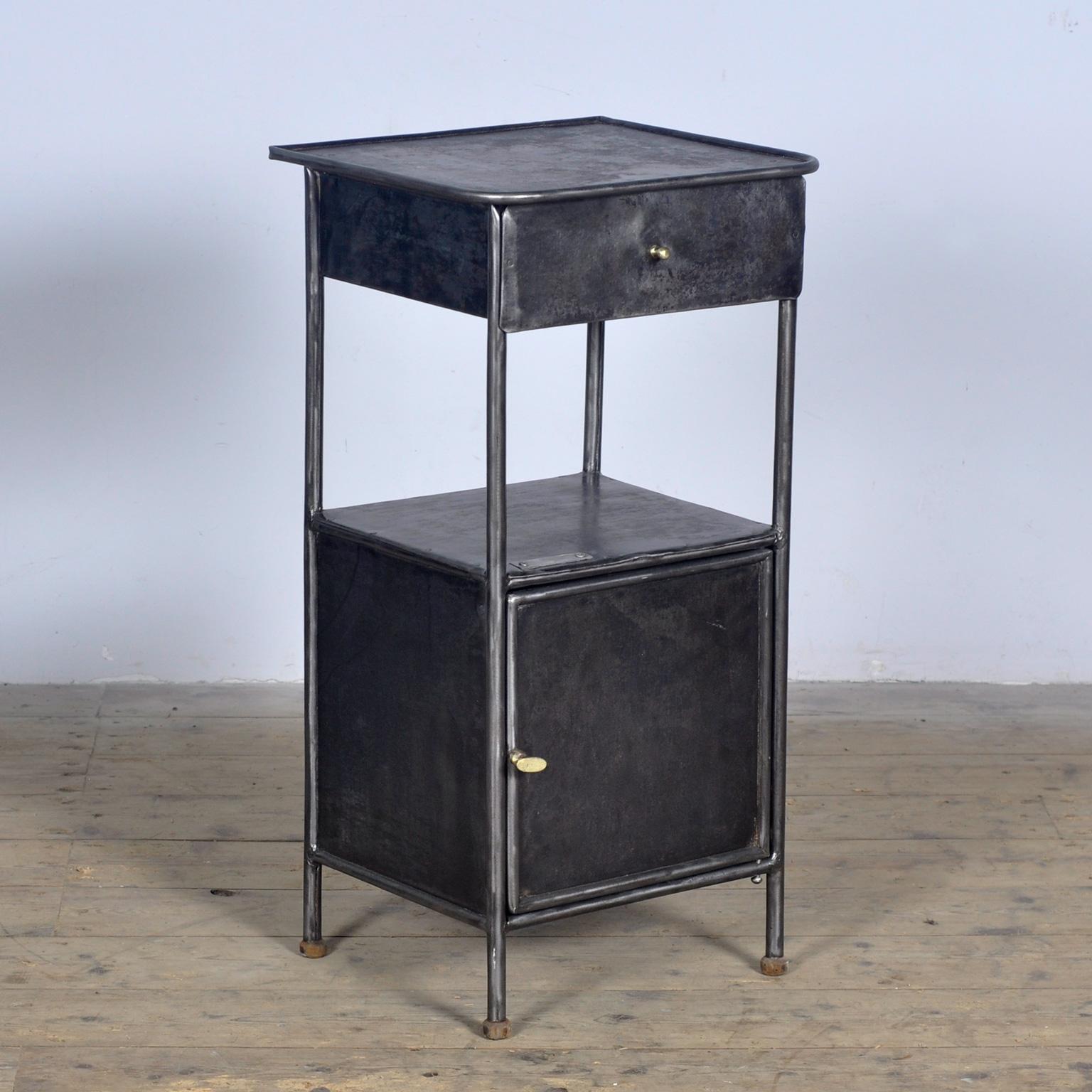 Industrial Iron Nightstand, 1910s