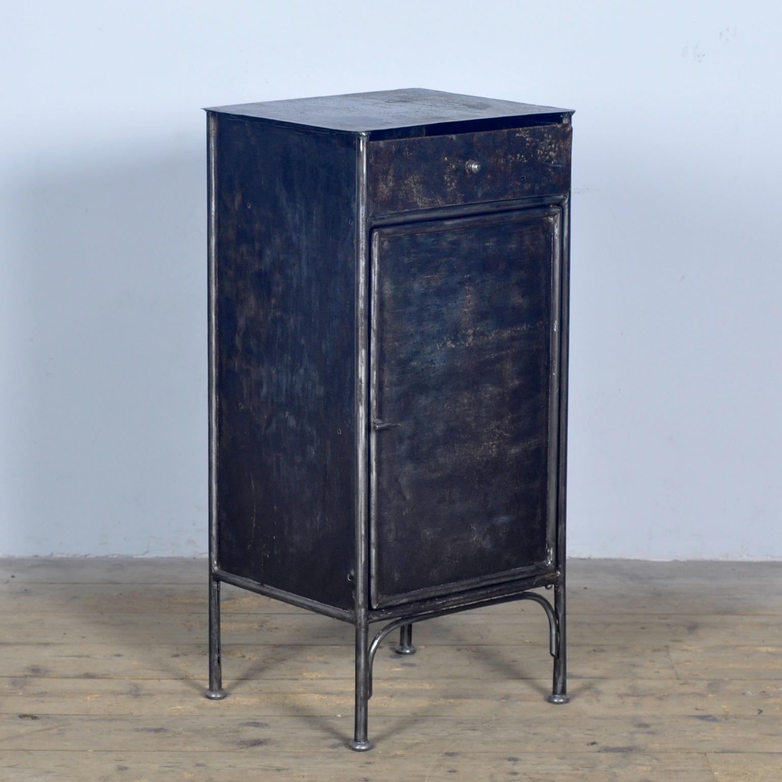 Industrial Iron Nightstand, 1910s