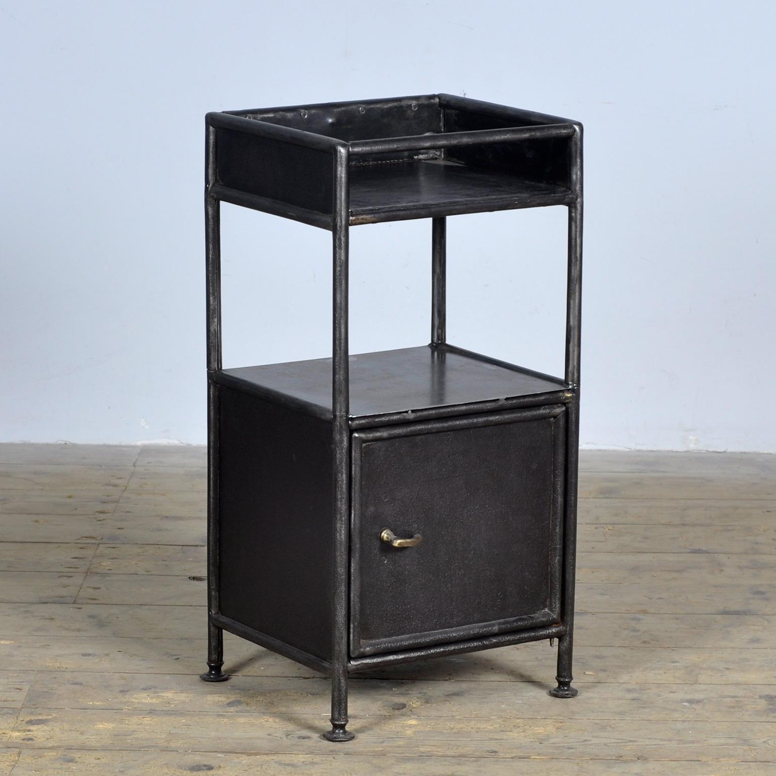 Industrial Iron Nightstand, 1910s For Sale
