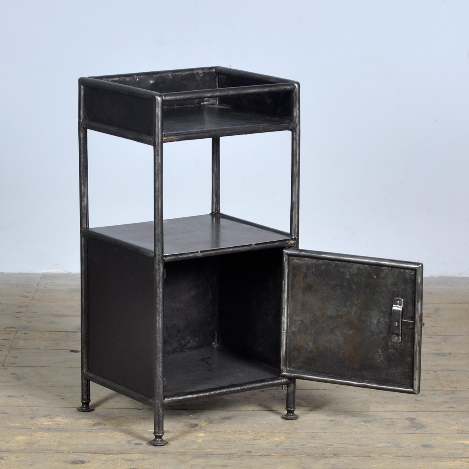 Polished Iron Nightstand, 1910s For Sale