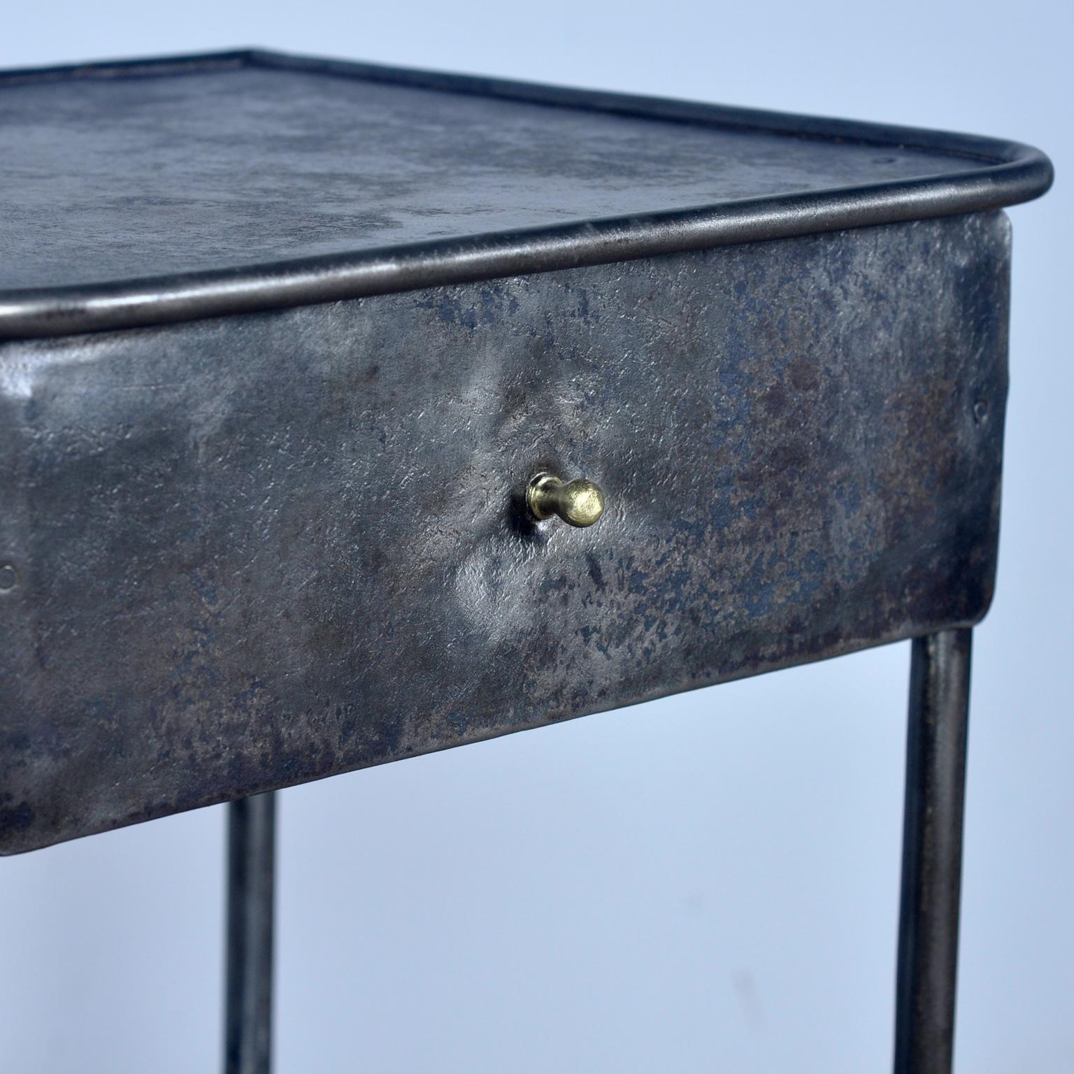 Brass Iron Nightstand, 1910s
