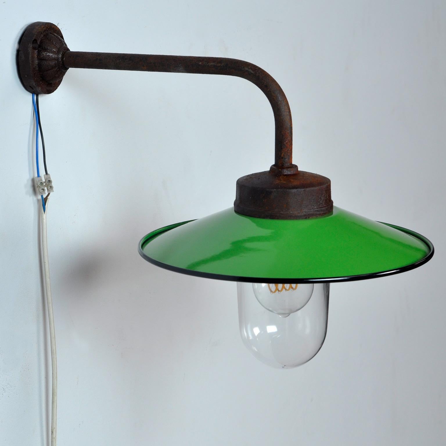 Glass Iron Outdoor Lamp