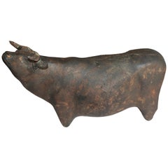 Iron Painted Bull Door Stop