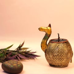 Iron Painted Tea Light Camel