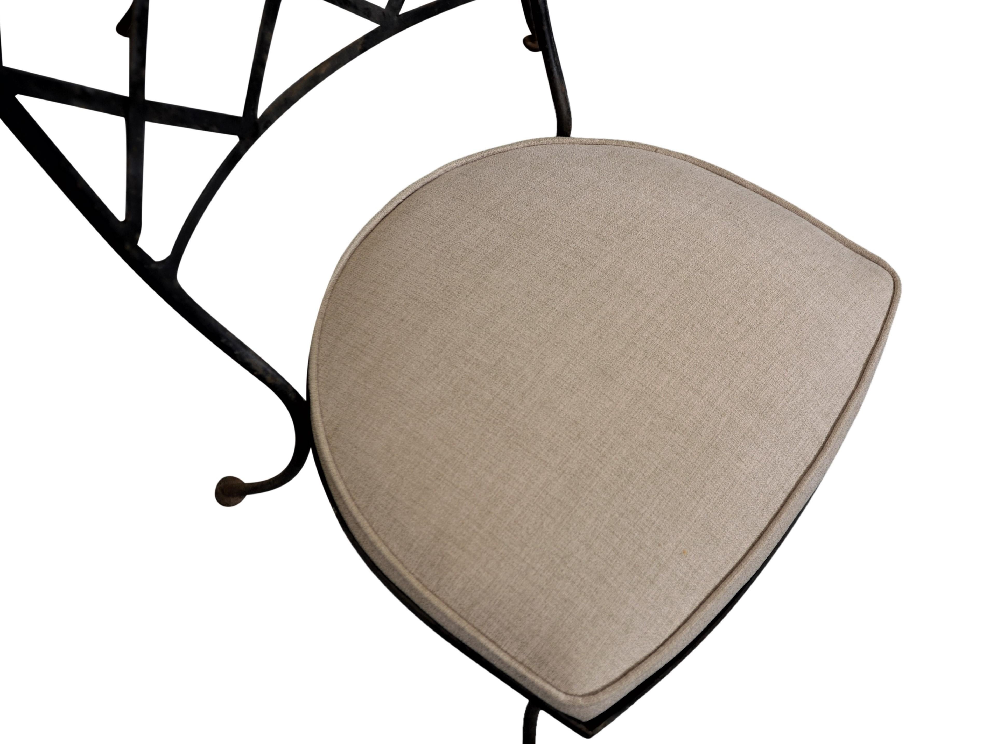 Fabric Iron Patio Chairs Set of 4