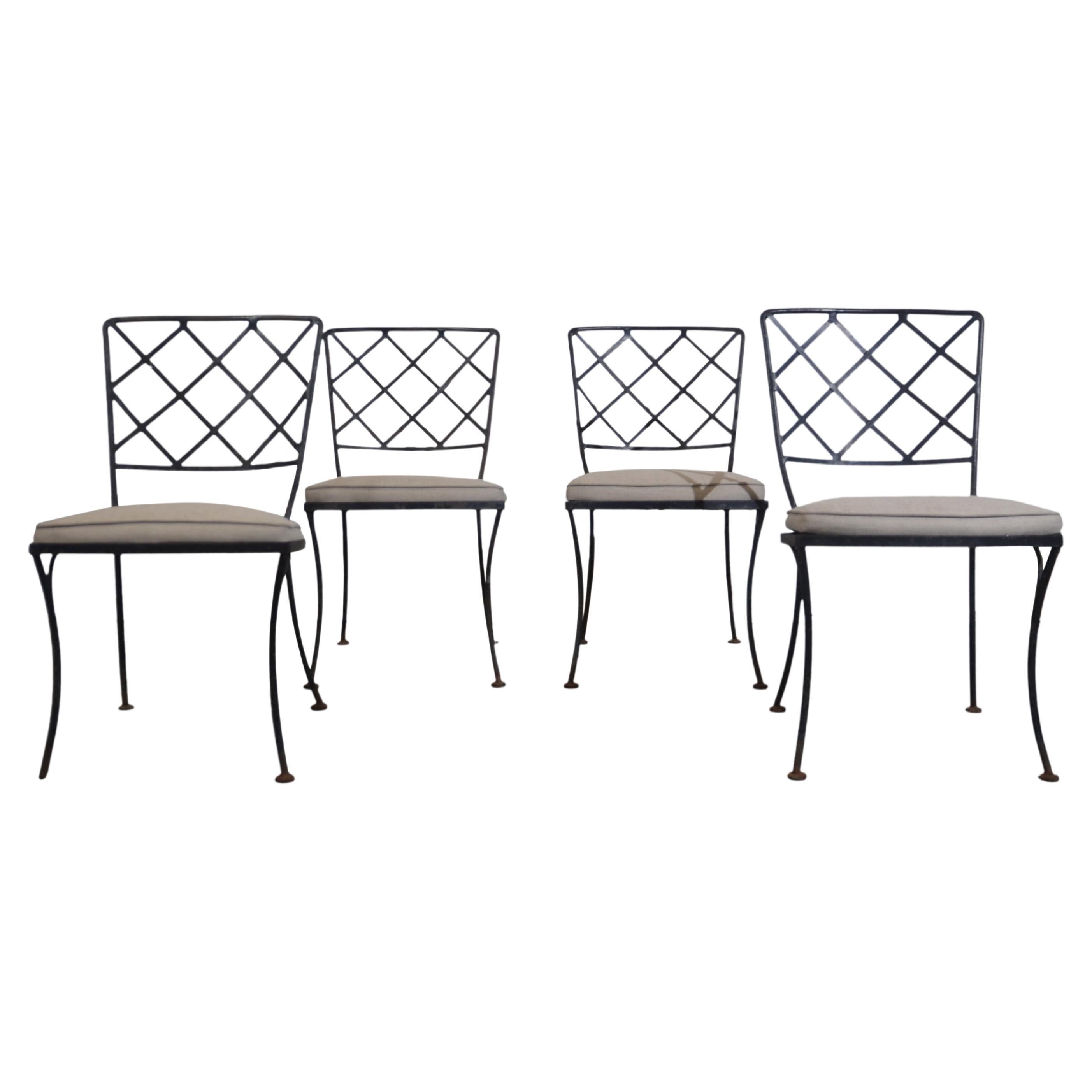 Iron Patio Chairs Set of 4