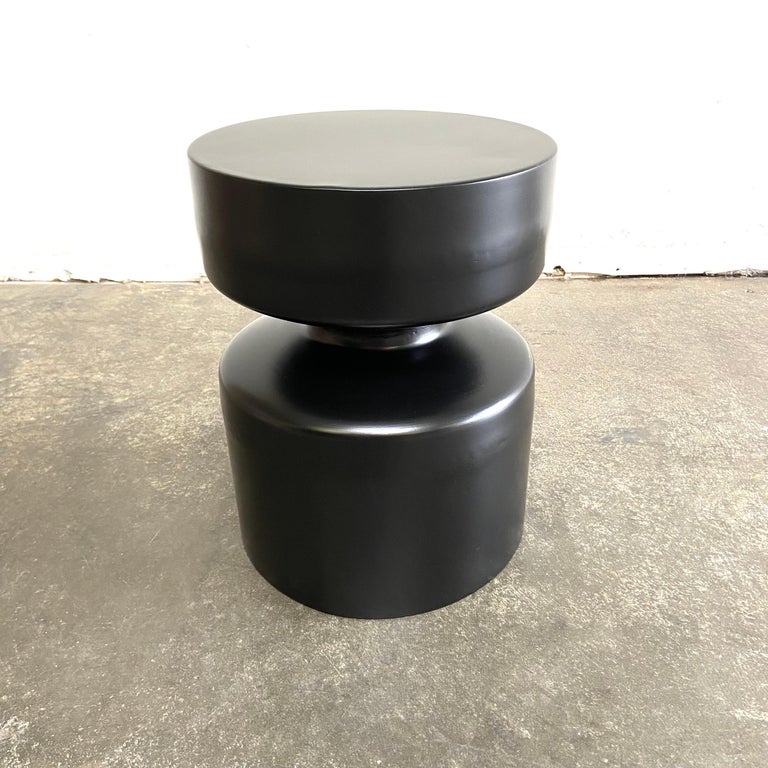 Iron Pawn Shaped Black Side Table or Stool For Sale at 1stDibs