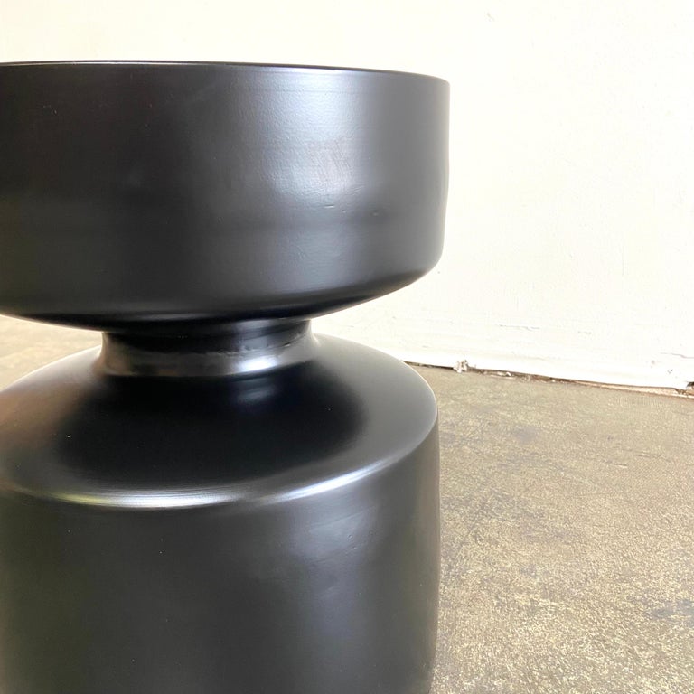 Iron Pawn Shaped Black Side Table or Stool For Sale at 1stDibs