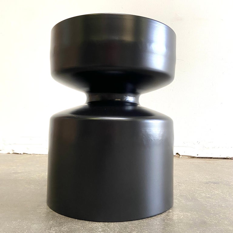 Iron Pawn Shaped Black Side Table or Stool For Sale at 1stDibs