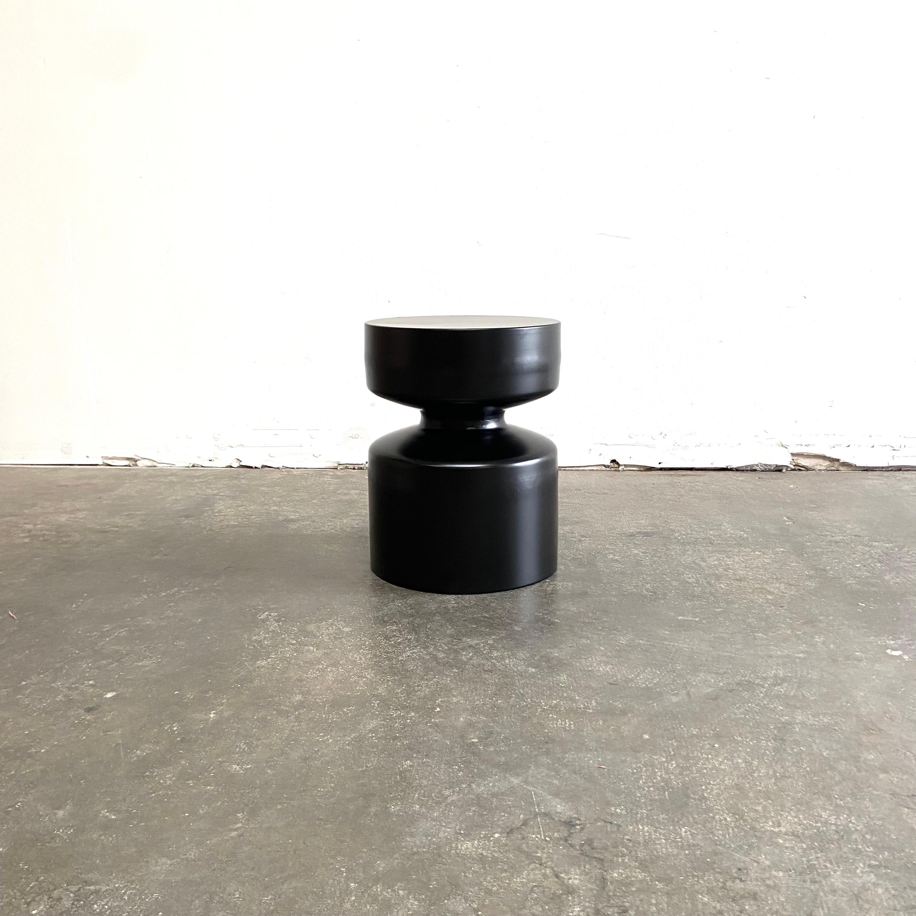 Iron Pawn Shaped Black Side Table or Stool 2