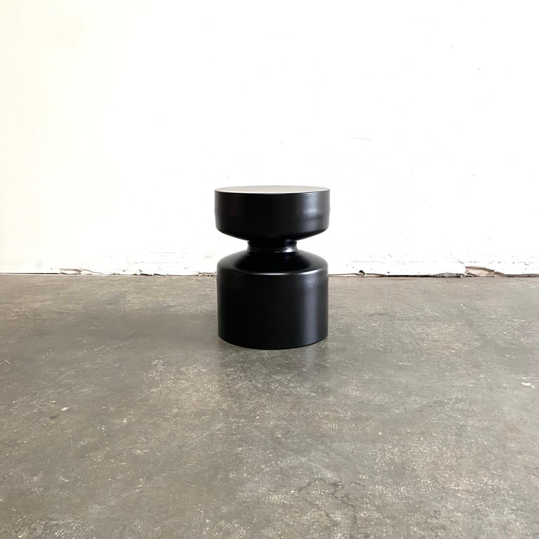 Iron Pawn Shaped Black Side Table or Stool For Sale at 1stDibs