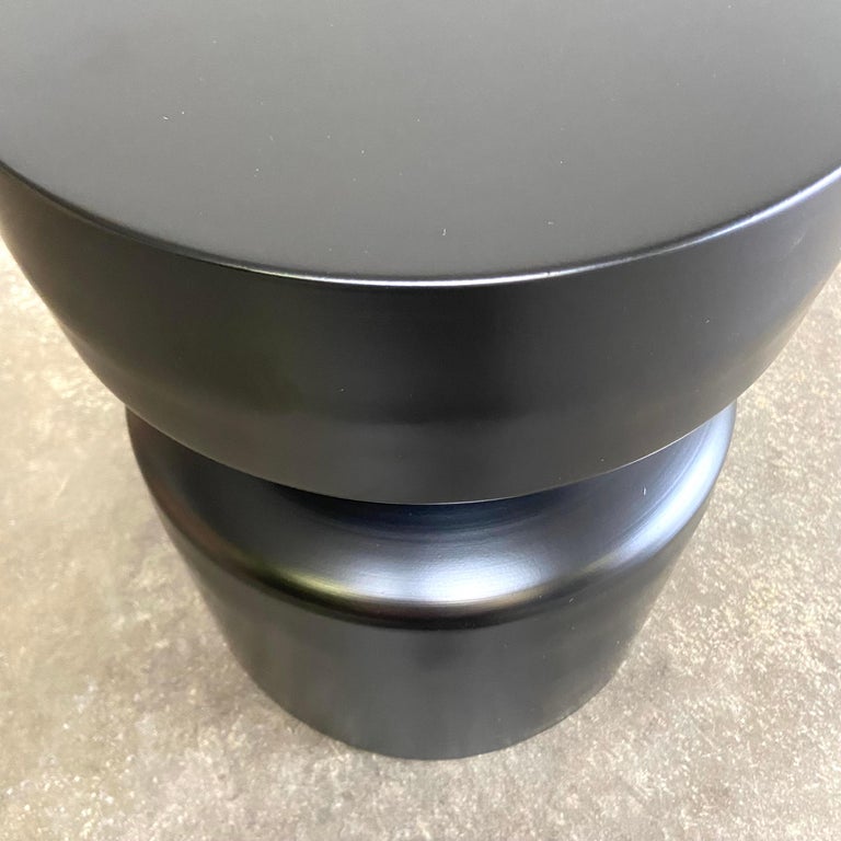 Iron Pawn Shaped Black Side Table or Stool For Sale at 1stDibs