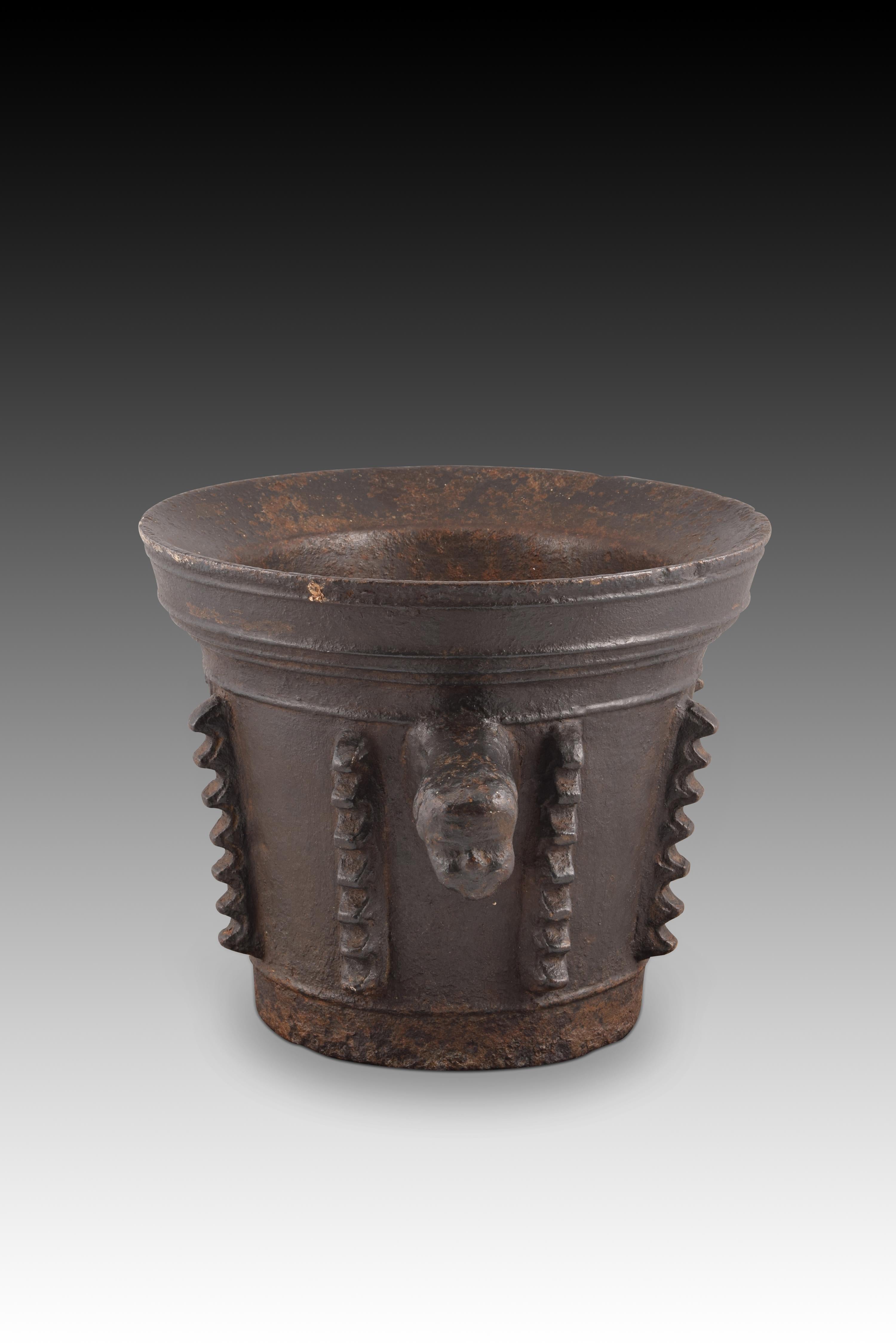 19th Century Iron pharmacy mortar. 18th-19th centuries. For Sale