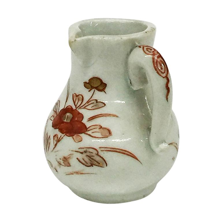 18th Century Iron-Red and Gilt, Chinese Miniature Porcelain Jug, Kangxi For Sale