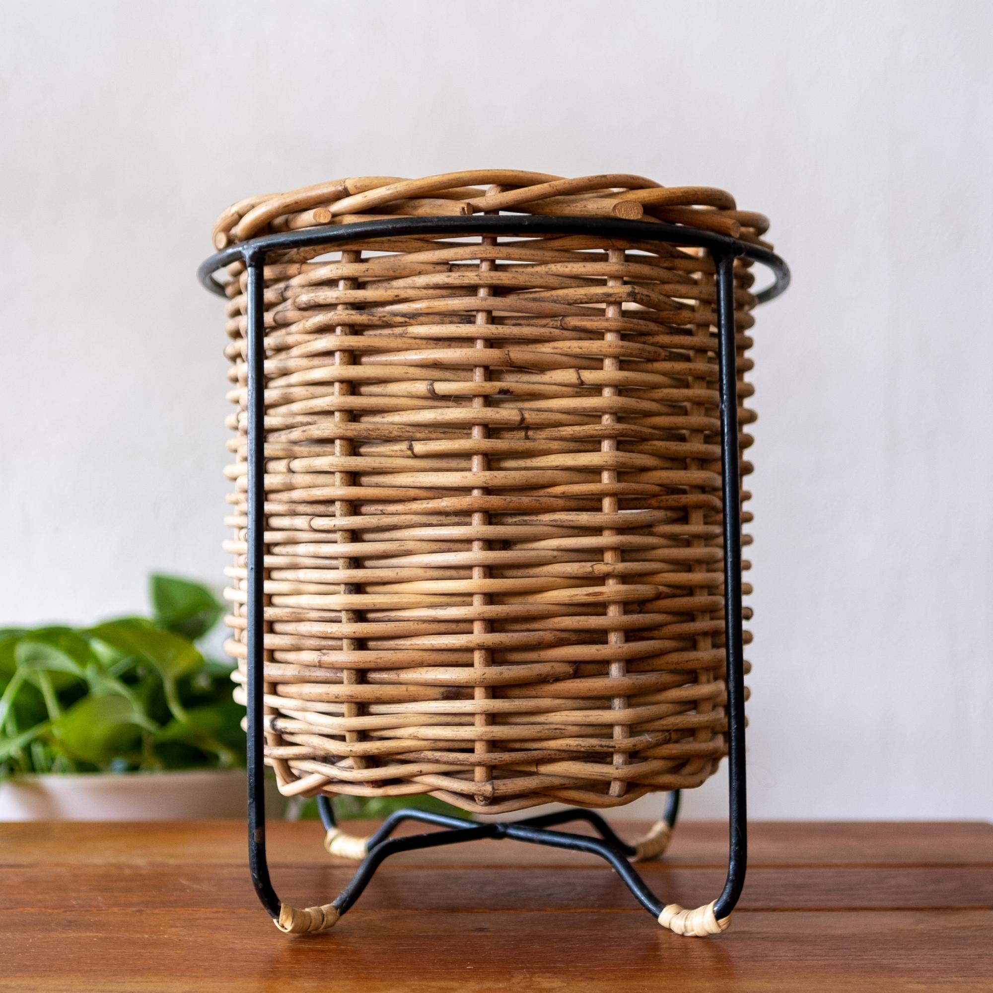 cane waste basket