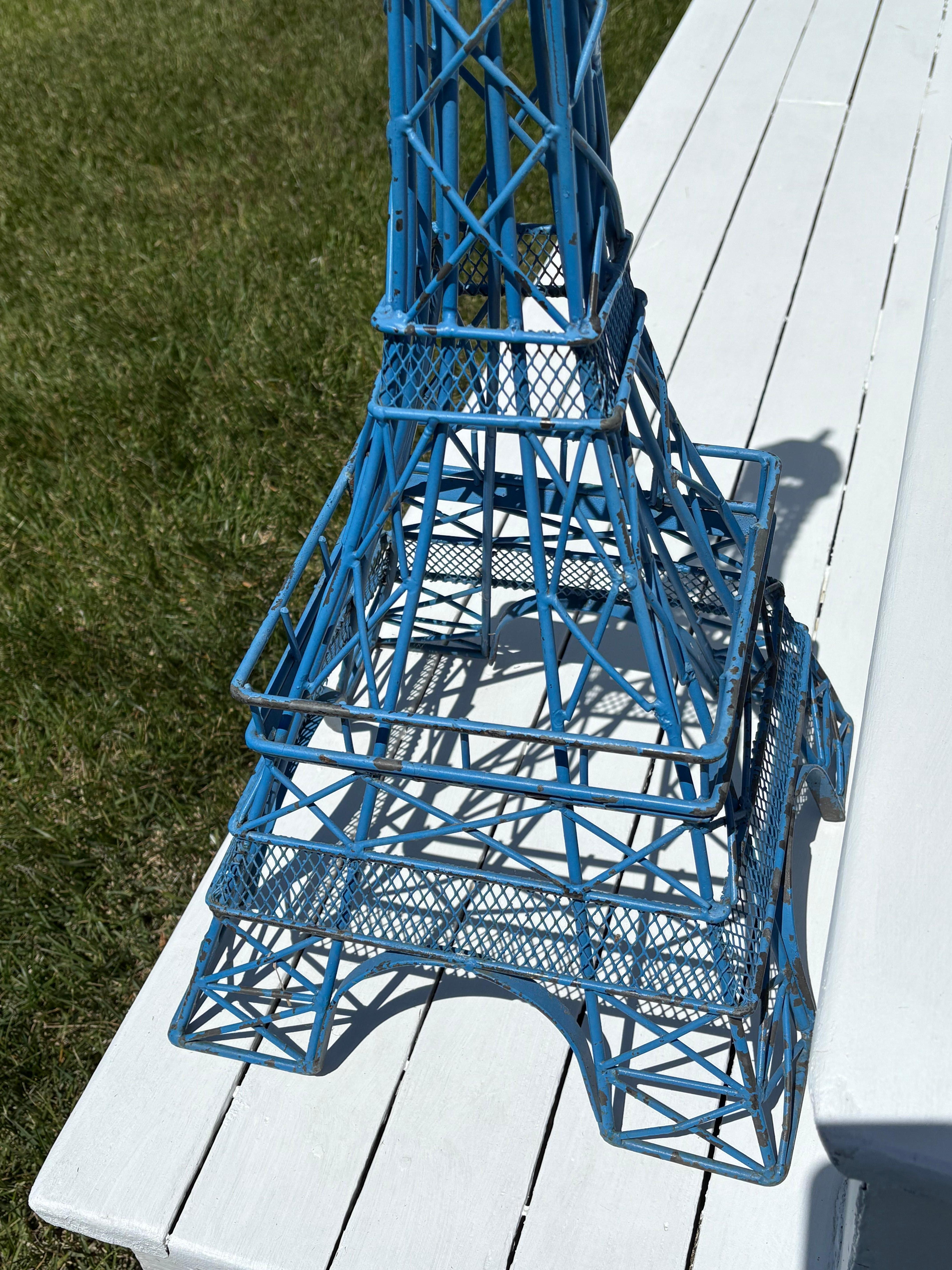 Hand-Crafted Iron Replica of the Iconic Eiffel Tower For Sale