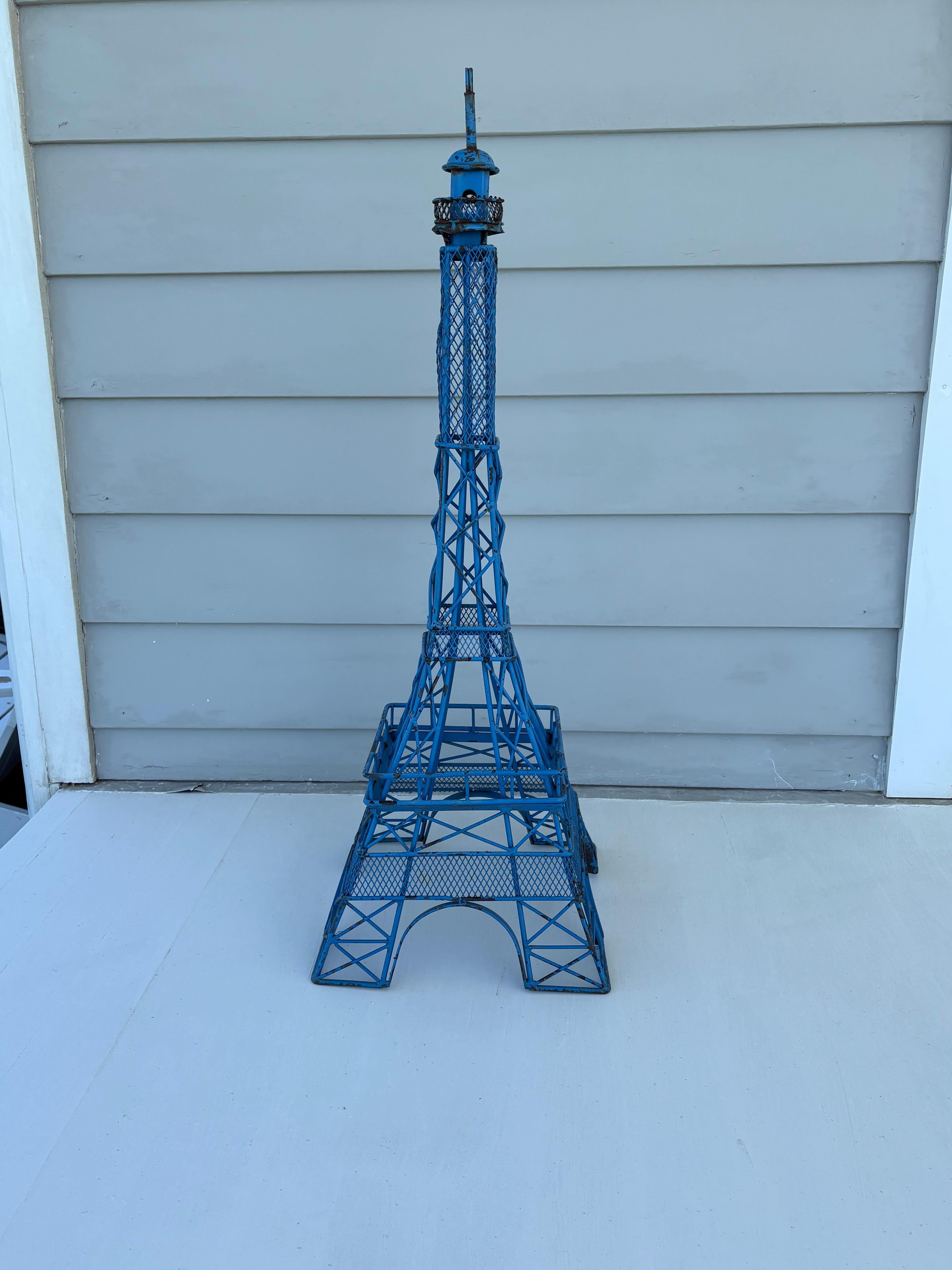 20th Century Iron Replica of the Iconic Eiffel Tower For Sale