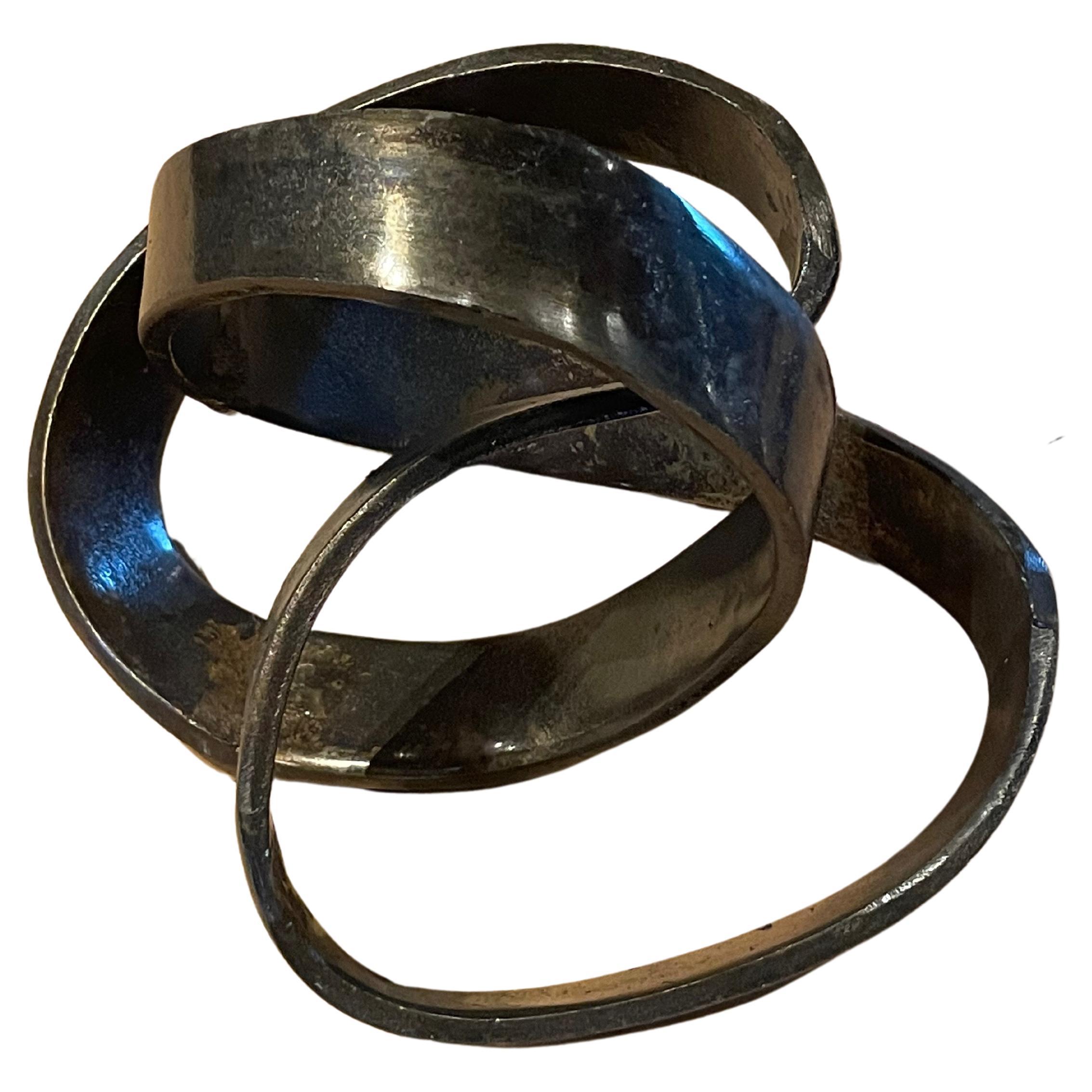 Andrianna Shamaris Charred Ficus Wood Ribbon Sculpture For Sale at 1stDibs