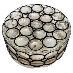 Iron Ring Glass Wall or Ceiling Lamp from Limburg