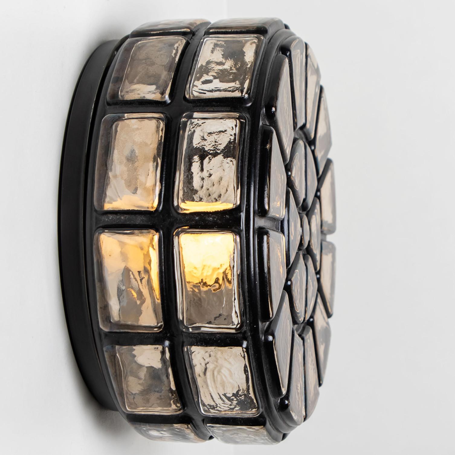 Other Iron Round Limburg Flush Mount or Wall Light, 1970s For Sale