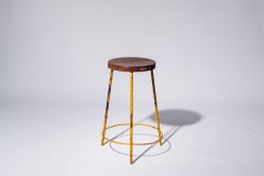 Iron Round Stool by Pierre Jeanneret for Chandigarh, India, Circa 1960