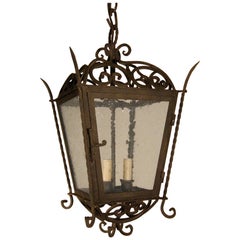 Iron Scroll Exterior Lantern