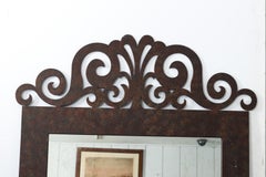 Iron Scrolled Crest Mirror