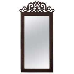 Iron Scrolled Crest Mirror