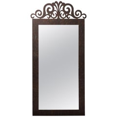 Iron Scrolled Crest Mirror