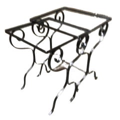 Iron Scrolling Outdoor/Patio Nesting Side Table Set