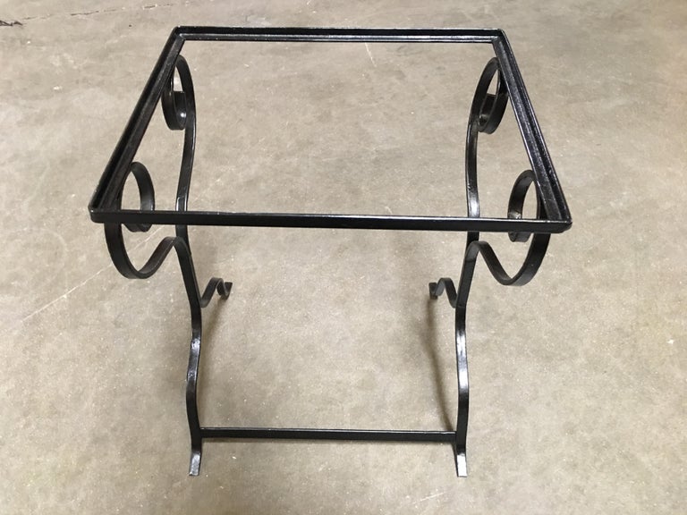 Iron Scrolling Outdoor/Patio Nesting Side Table Set For Sale at 1stDibs